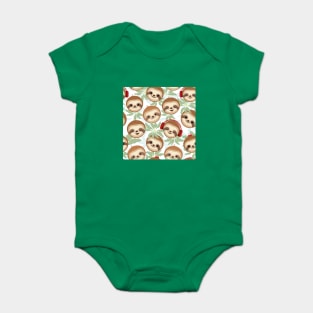 Cheerful Sloths Family Baby Bodysuit